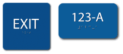 exit and room id sign braille 1 : alpha dog ada signs