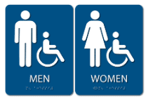 men women handicap restroom 6×8 sign 1 : alpha dog ada signs