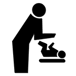 baby changing area pictogram 150×150 1 : alpha dog ada signs