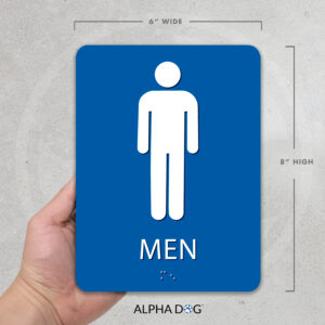 Men's Bathroom Sign - Alpha Dog ADA Signs