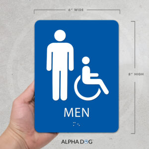 Men's Bathroom Sign - Alpha Dog ADA Signs