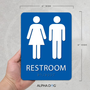 Unisex Bathroom Sign - Alpha Dog ADA Signs