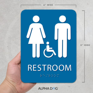 Unisex Bathroom Sign - Alpha Dog ADA Signs