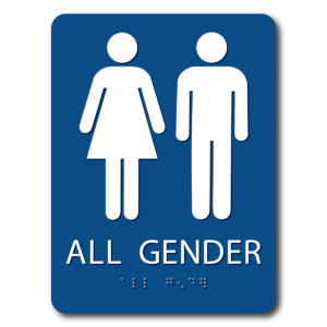 All Gender Bathroom Sign - Alpha Dog ADA Signs