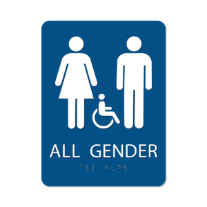 All Gender Bathroom Sign - Alpha Dog ADA Signs