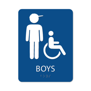 Boy's Bathroom Sign - Alpha Dog ADA Signs