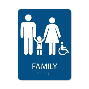 Family Bathroom Sign - Alpha Dog ADA Signs