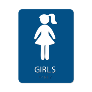 Girl's Bathroom Sign - Alpha Dog ADA Signs