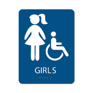 Girl's Bathroom Sign - Alpha Dog ADA Signs