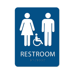 Unisex Bathroom Sign - Alpha Dog ADA Signs
