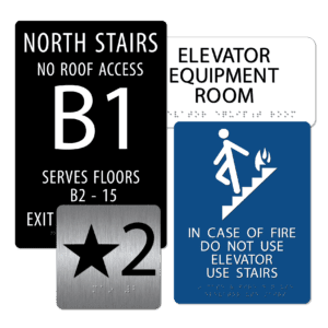 Stairwell / Elevator Signs