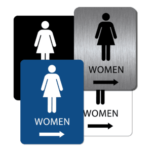 Women's Bathroom Sign - Right Arrow