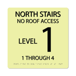 photoluminescent braille stairwell signs ss1212 lg 01 : alpha dog ada signs