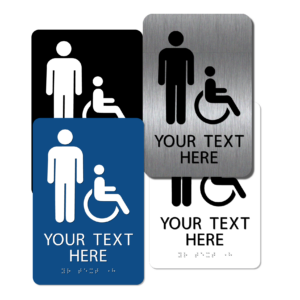Custom Men's Bathroom Sign - Alpha Dog ADA Signs