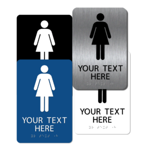 collage womens restroom signs cw96 : alpha dog ada signs