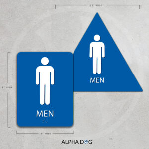 Men's Bathroom Sign, Restroom Sign - Alpha Dog ADA Signs