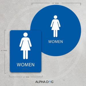Women's Bathroom Sign, Restroom Sign - Alpha Dog ADA Signs