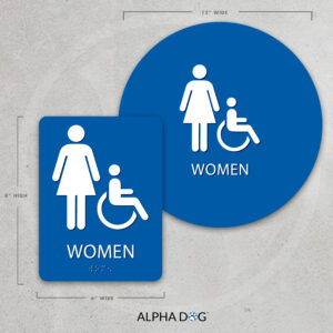 Women's Bathroom Sign, Restroom Sign - Alpha Dog ADA Signs