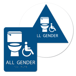 all gender handicap bathroom sign bundle blue agti bun : alpha dog ada signs
