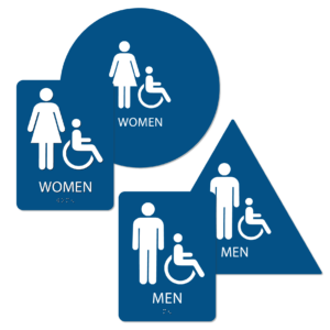Men's & Women's Restroom Signs - Alpha Dog ADA Signs