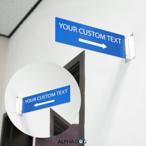 Custom Hallway Corridor Sign, Left Arrow - 4"h x 12"w